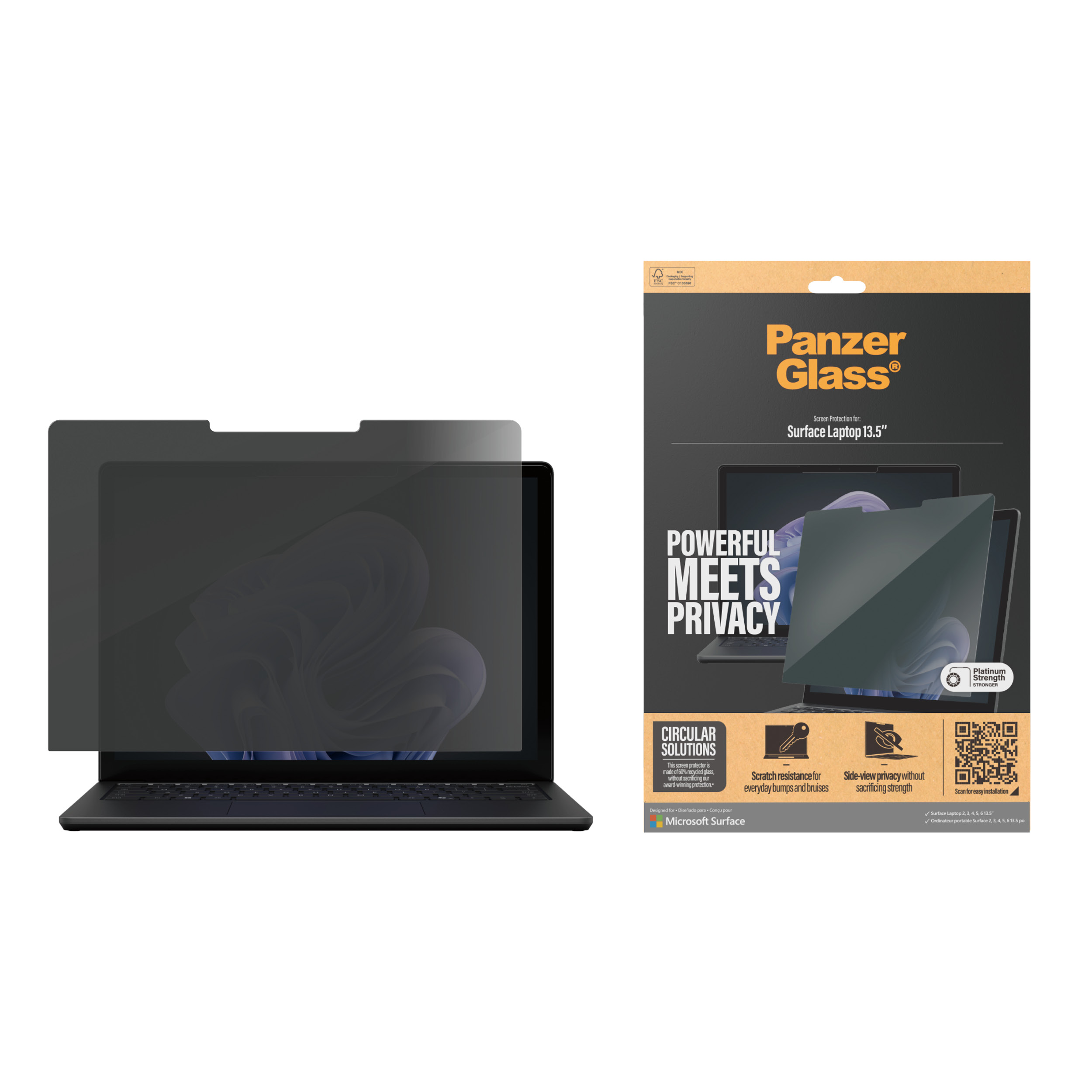 PANZERGLASS PRIVACY FILTERS MICROSOFT SURFACE LAPTOP 13.5 IN