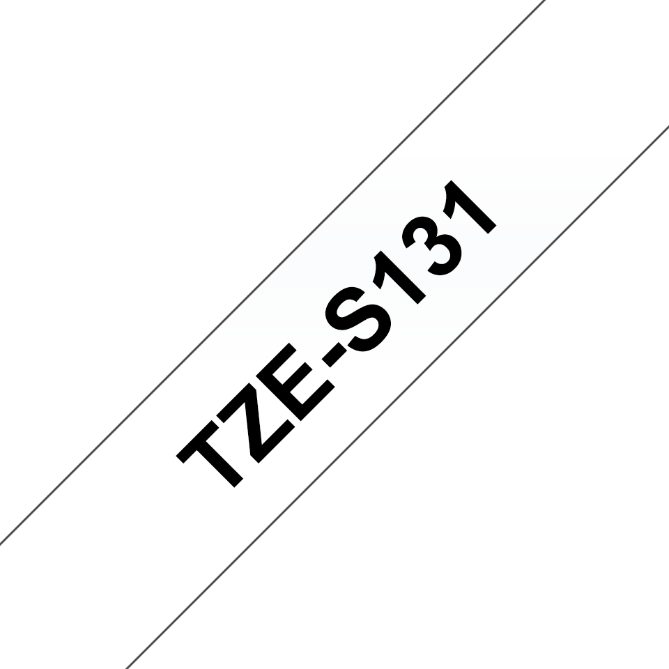 TZE-131 LAMINATED TAPE 12MM 8M BLACK ON CLEAR