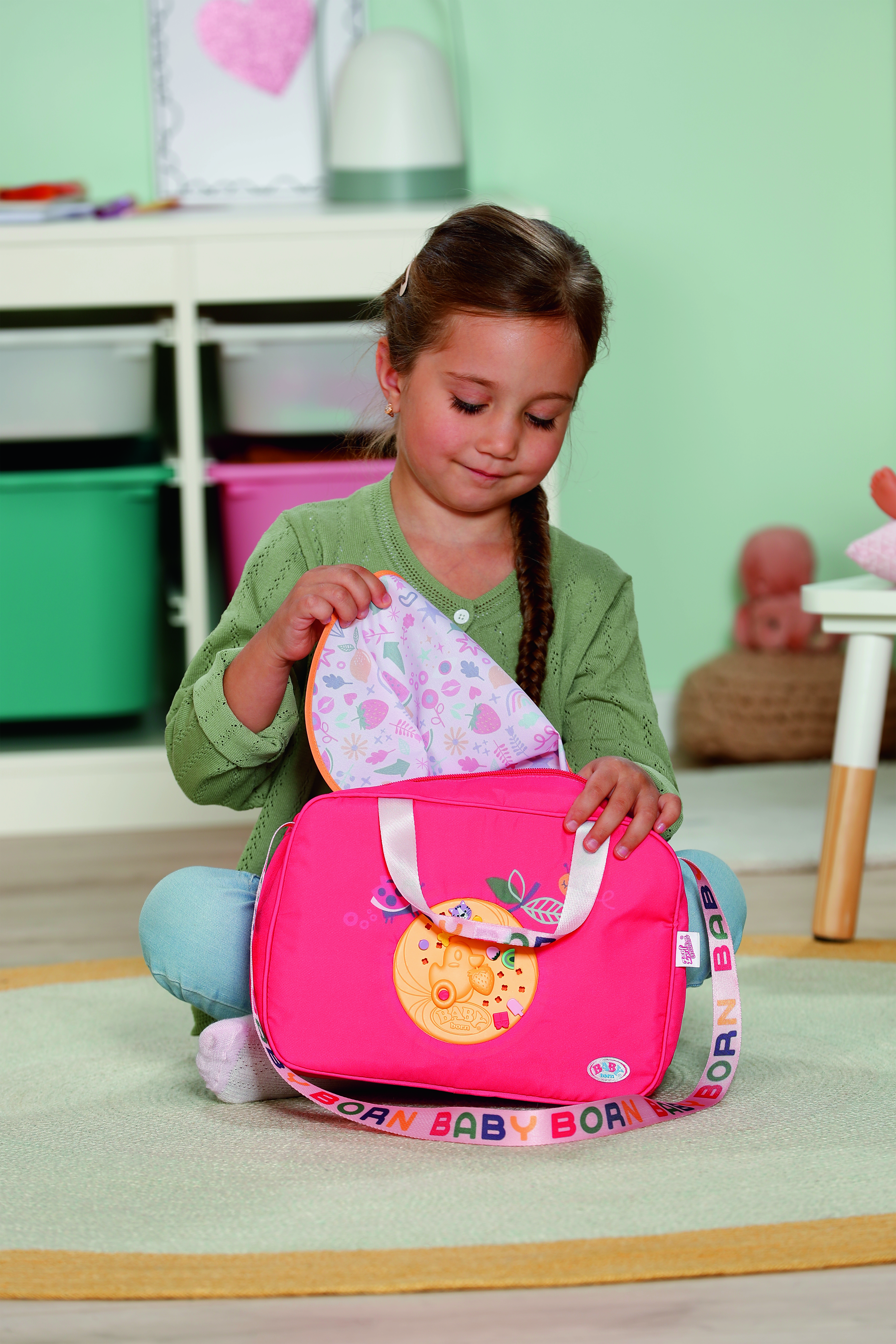 BABY born® Pinplay Wickeltasche, Puppenzubehör