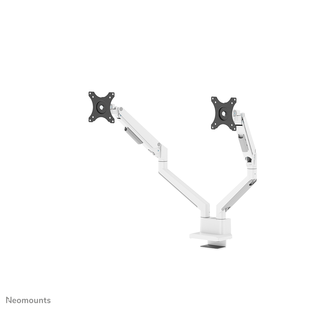 NEOMOUNTS Next Slim Desk Mount double display topfix clamp/grommet white