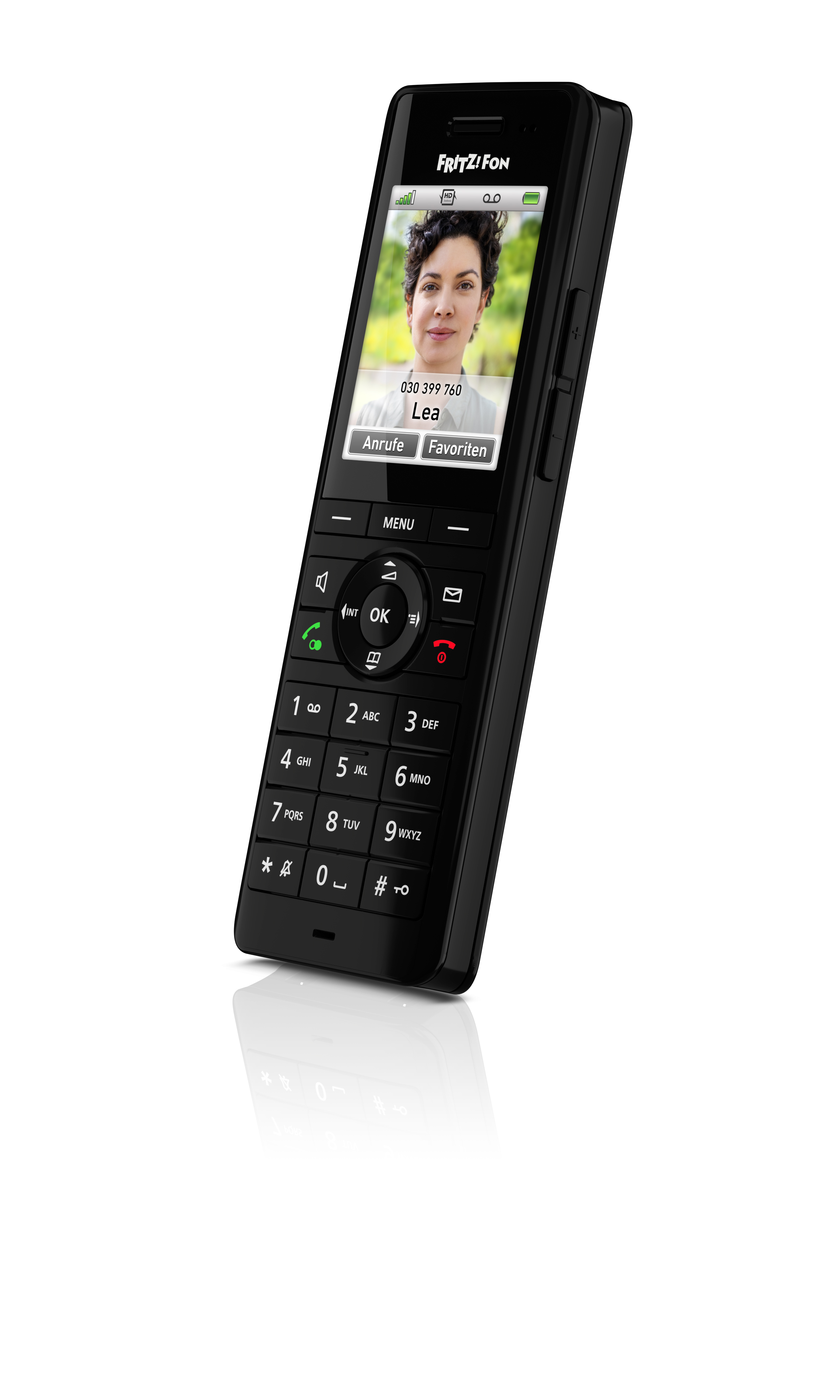FRITZ! FRITZ!Fon X6 Schnurloses Telefon mit Anrufbeantworter schwarz