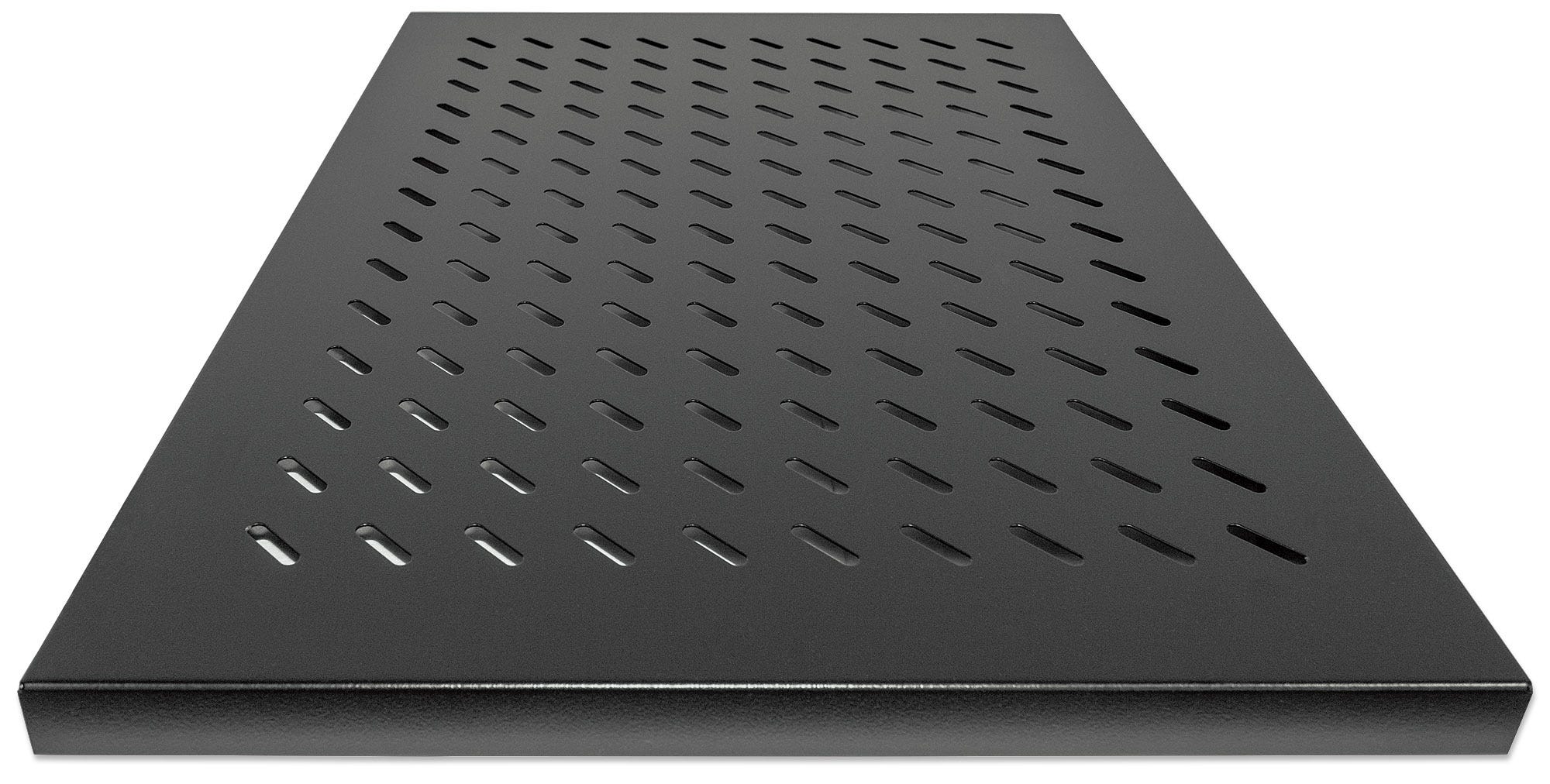 INTELLINET 48,3 cm 19Z Fachboden zur Festmontage 19 Zoll 1 HE 800 mm tief hohe Traglast schwarz
