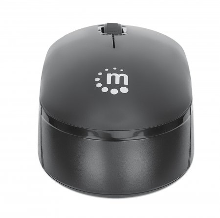 MANHATTAN Performance III Optische Wireless USB-Funkmaus USB-A Nanoempfänger mit 2,4 GHz drei Tasten plus Mausrad 1000 dpi schwarz