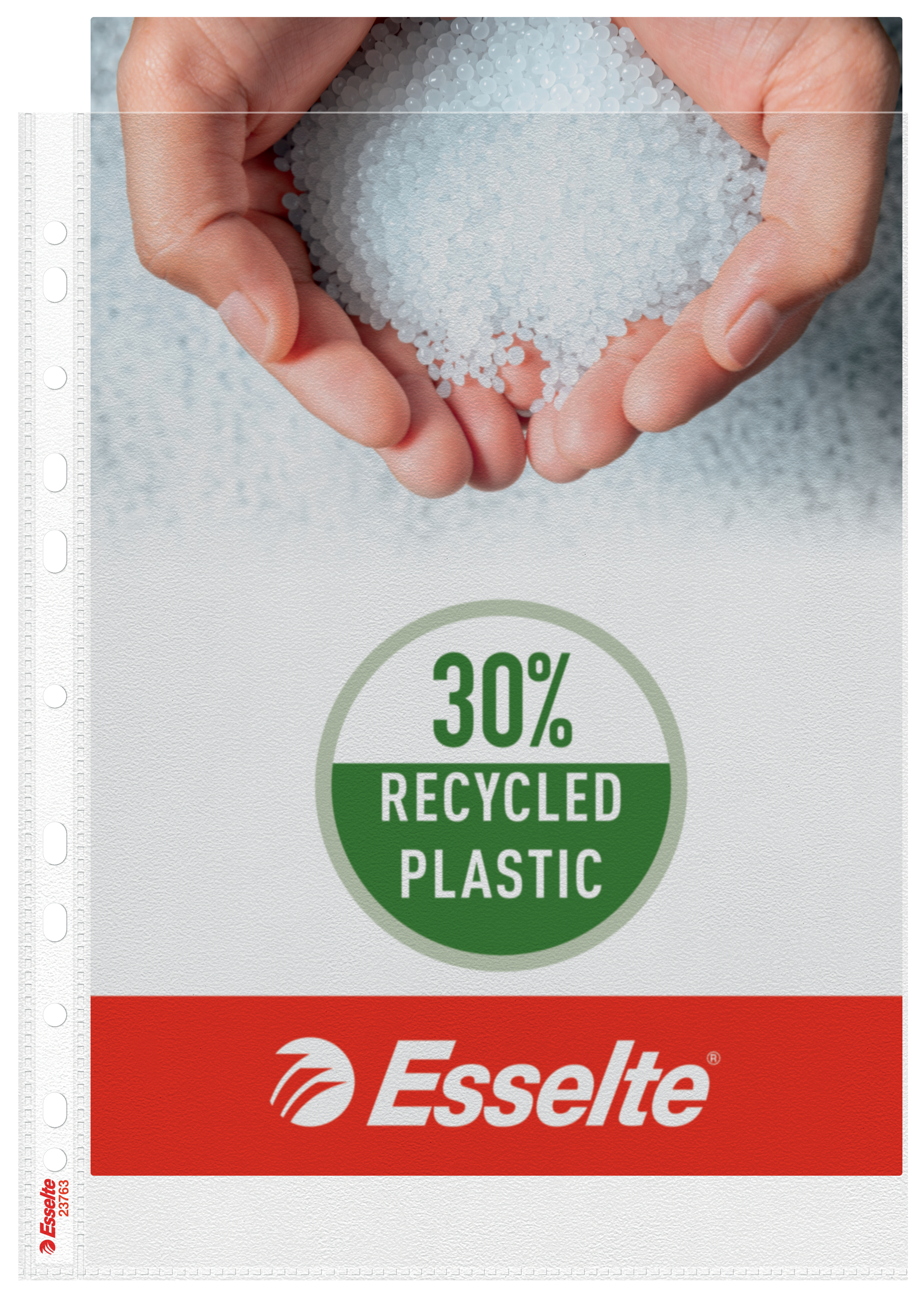 Esselte Prospekthüllen DIN A4 transparent genarbt 0,09 mm, 100 St.