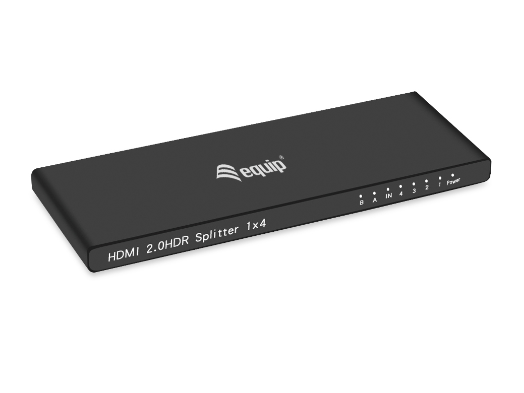 Equip HDMI2.0 4-Port Splitter Ultra Slim 4K/ 60Hz schwarz