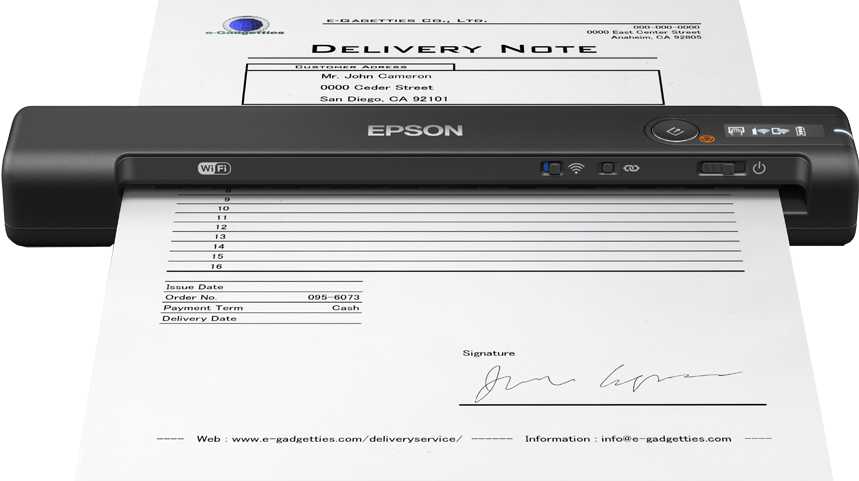 EPSON WorkForce ES-60W Sheetfed scanner Contact Image Sensor CIS A4 600x600dpi 300scans/d USB 2.0 Wi-Fi
