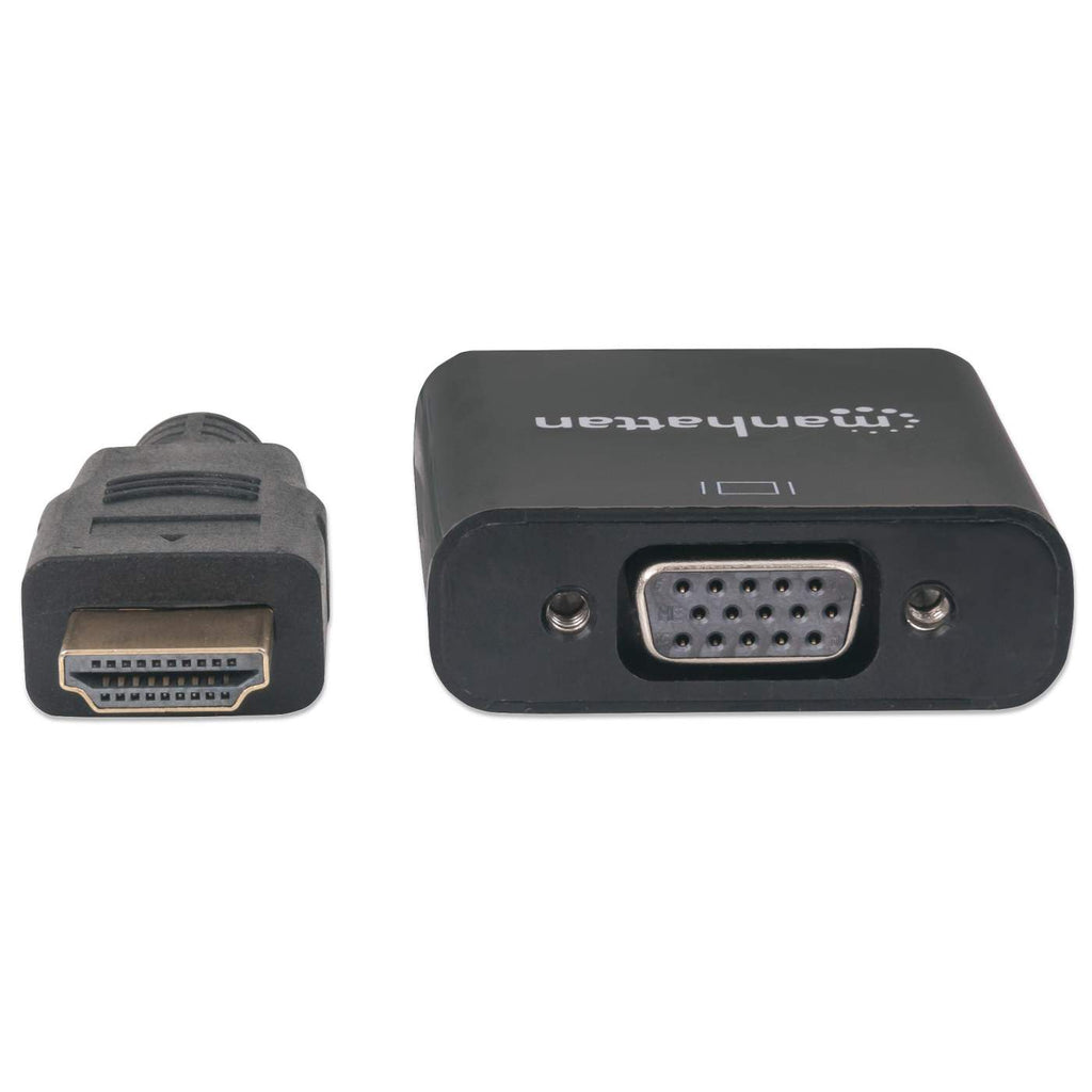 MANHATTAN Konverter HDMI -> VGA St/Bu schwarz Polybag