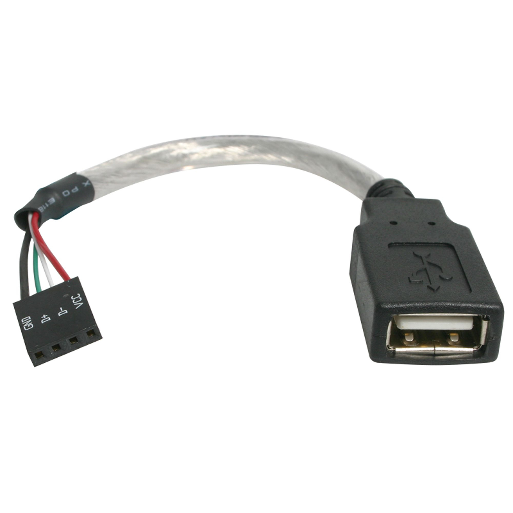 StarTech.com 15 cm USB-2.0 Kabel USB-A Buchse zu USB-Mainboard 4-Pin Header Grau