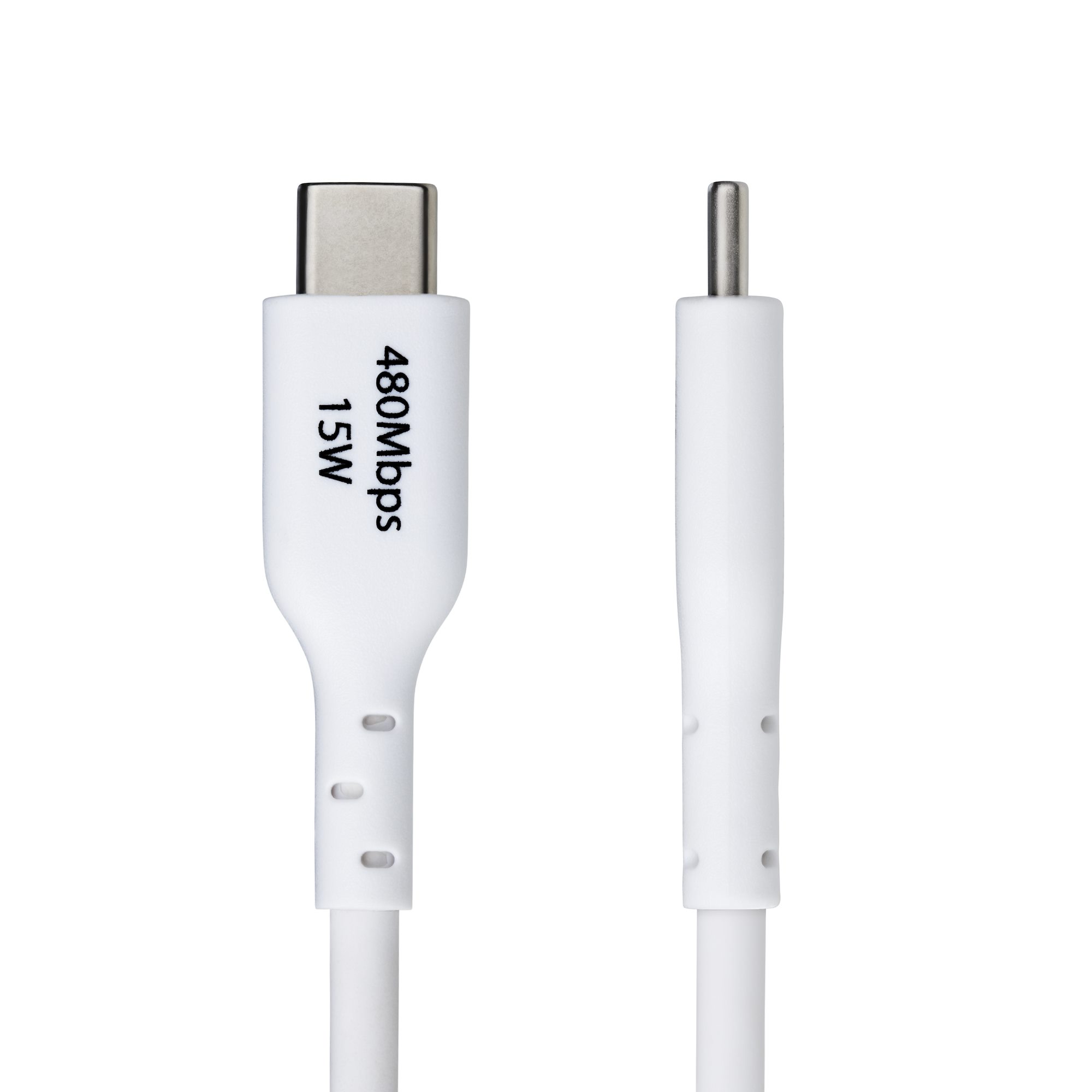2M USB-A TO USB-C CABLE WHITE CHARGER CORD USB 2.0 DATA TRANSF