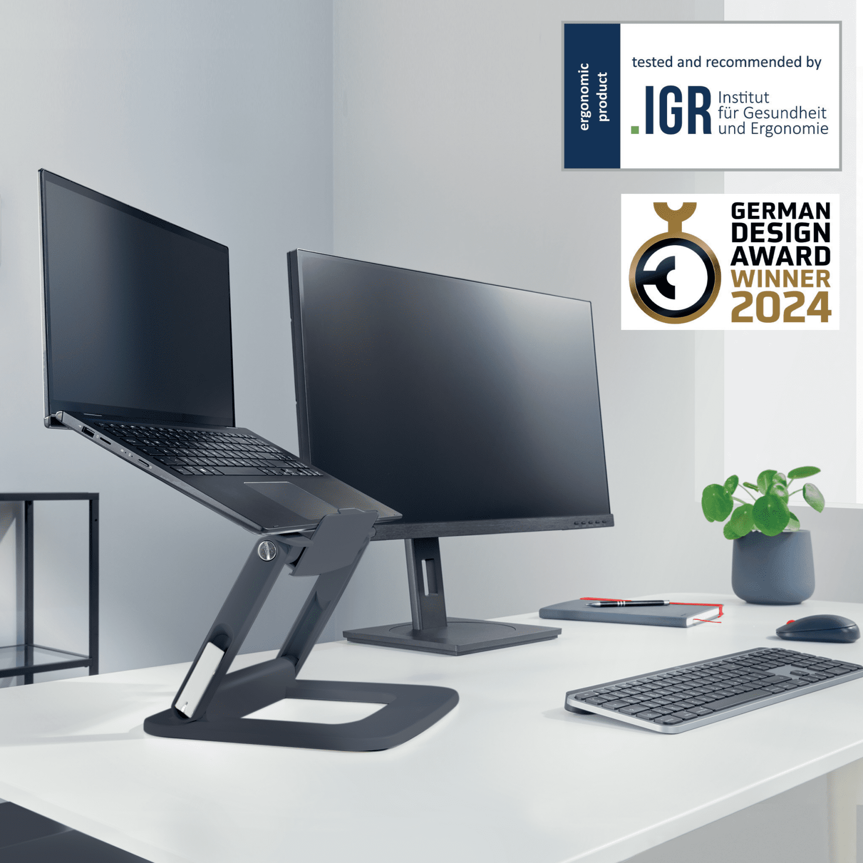 LEITZ Laptop-Ständer Ergo dunkelgrau