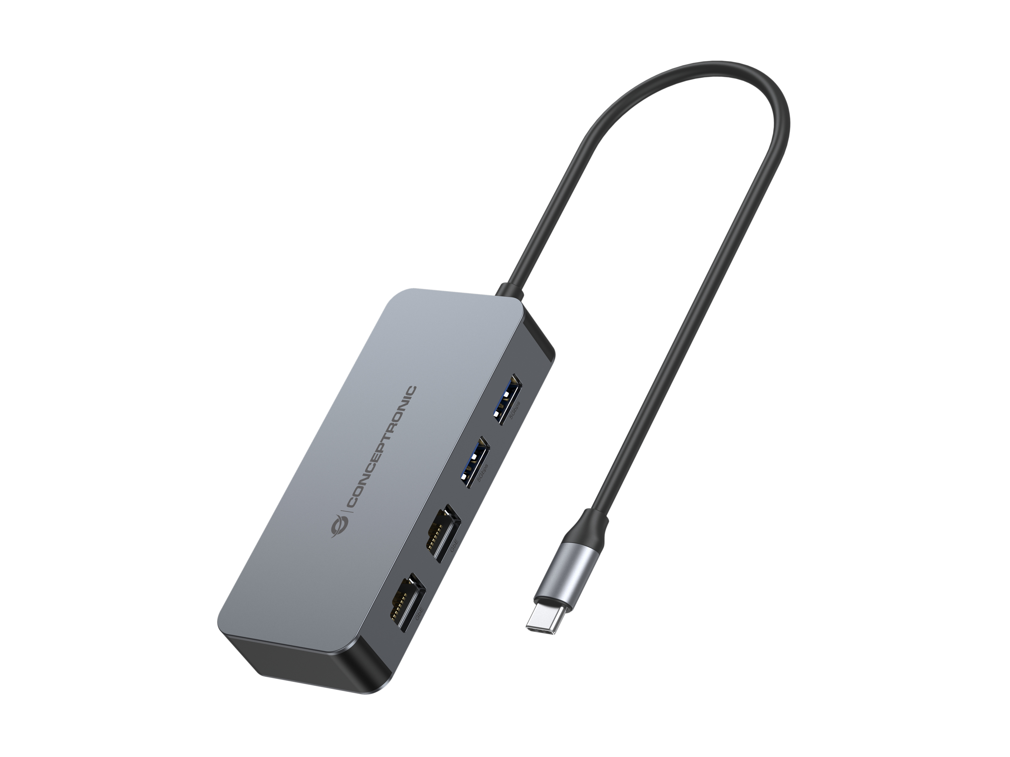 CONCEPTRONIC Adapter USB-C->2xGbE+2xUSB-A3.2 5Gbs 0.30m gr