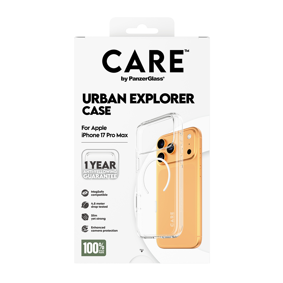 CARE BY FLAGSHIP CASE TRANSPARE W. WHITE MAGSAFE IPHONE 17 PRO M