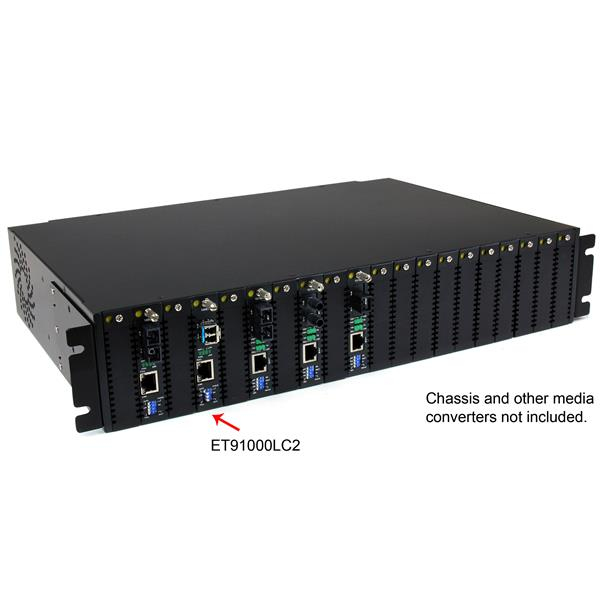 STARTECH.COM LWL / Glasfaser Medienkonverter - 1000 Mbit/s Gigabit Ethernet Medienkonverter LC 550m - 1000Base-LX Multimode