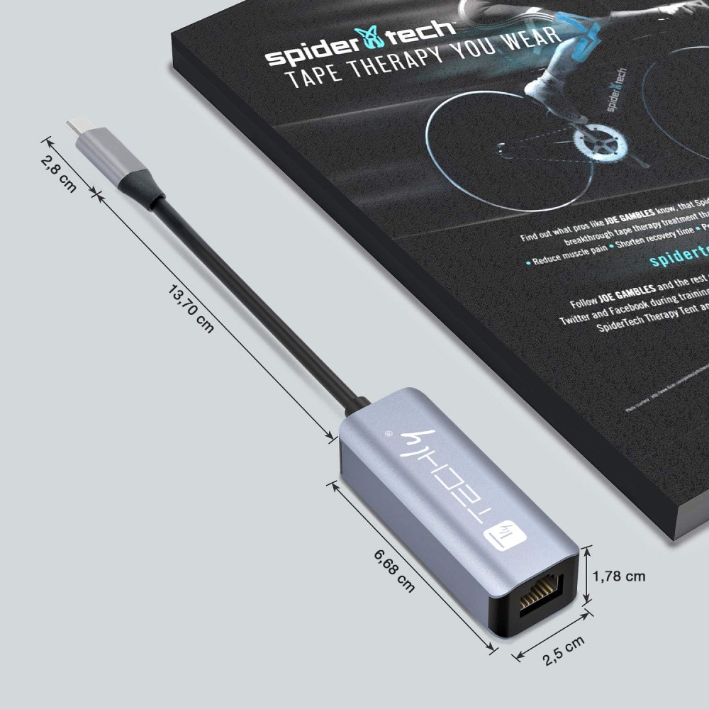 Techly USB 3.1 Typ C auf RJ45 Adapter