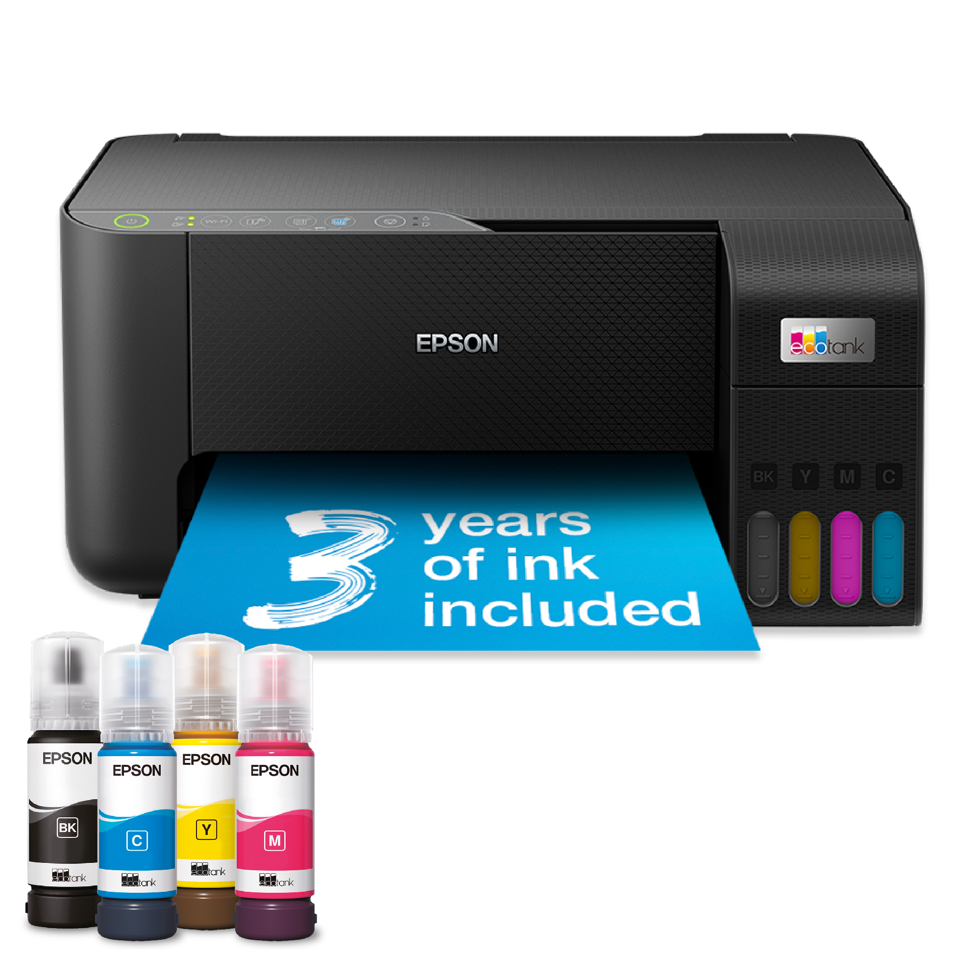 EPSON EcoTank ET-2860 3 in 1 Tintenstrahl-Multifunktionsdrucker schwarz