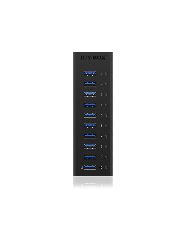 Hub 10-Port IcyBox USB 3.0 IB-AC6110 mit USB Ladeanschluss