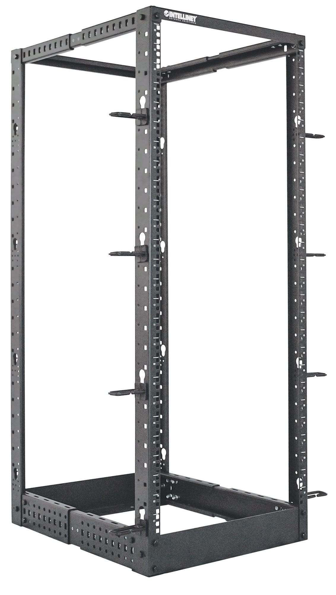 INTELLINET 48,3cm 19Zoll Laborgestell 26HE 4-Pfosten HxBxT 1296 x 515 x 559mm unmontiert schwarz