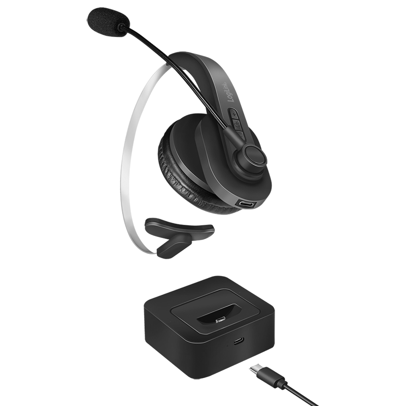 LogiLink Bluetooth Headset, Mono, with charging stand BT0059