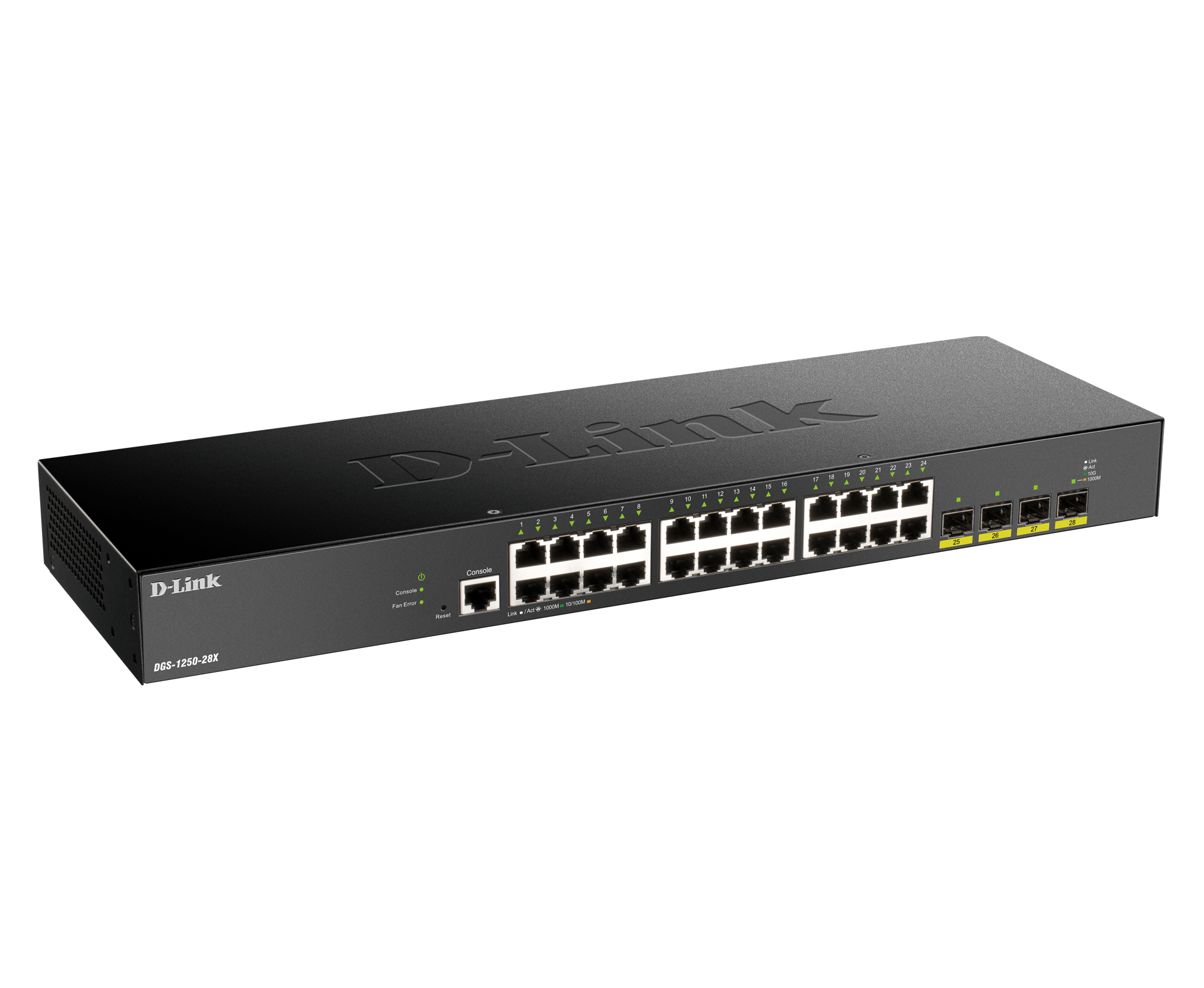 D-LINK DGS-1250-28X/E 28-Port Smart Managed Gigabit Switch 24x 1000BASE-T-Port 4x 10-Gbit Uplink-Port (SFTP+) Layer-2/Layer-3-Lite