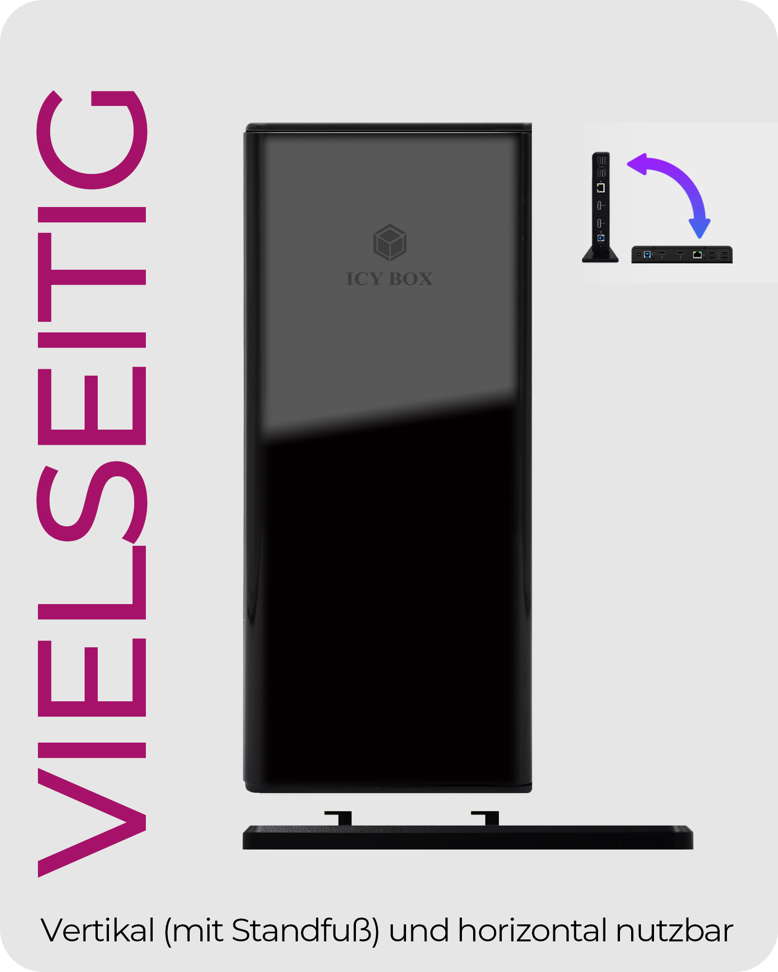 Multi-DockingStation IcyBox für Notebooks und PCs