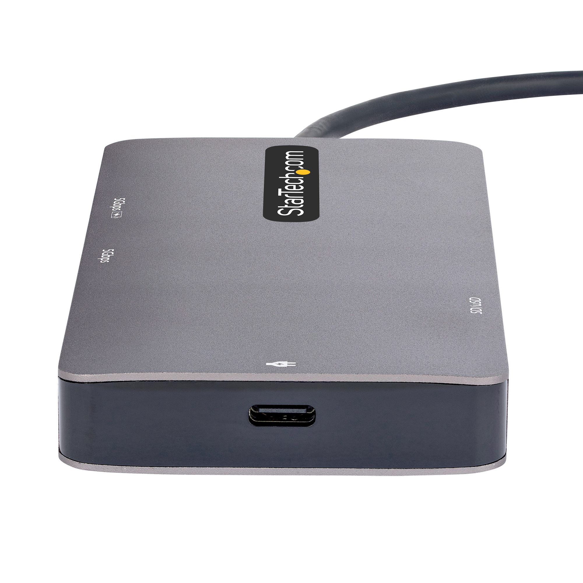 STARTECH.COM USB C Multiport Adapter Dual HDMI Video 4K 60Hz 2Pt 5Gbps USB-A Hub 100W PD GbE SD/MicroSD 12inch/30cm Cable