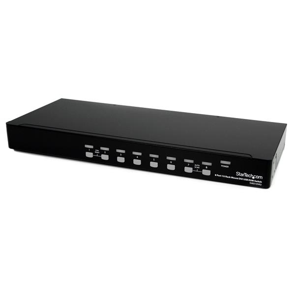 STARTECH.COM 8 Port 1HE DVI USB KVM Switch - 8-fach DVI-I / USB-B Umschalter zur Rack-Montage