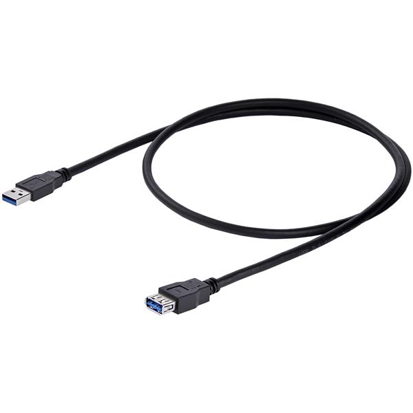 1M BLACK USB 3 EXTENSION CABLE .