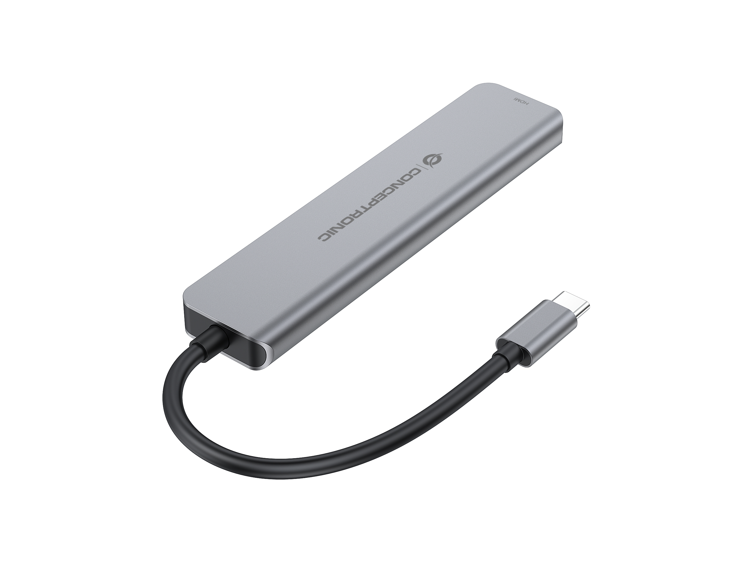 CONCEPTRONIC 6-1 Dock USB-C->HDMI/2xUSB-A/2xUSB-C/+ 25cm gr