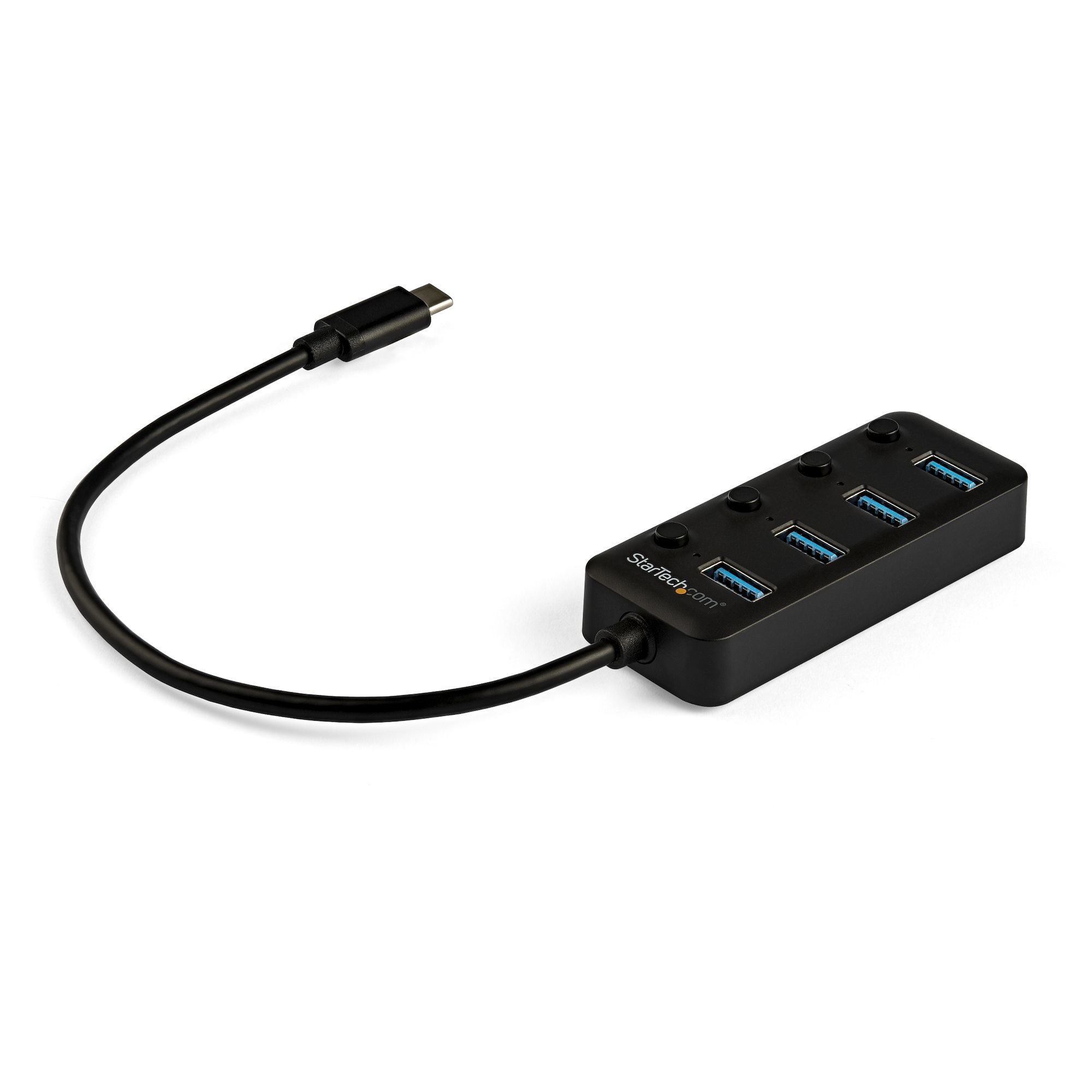 4-PORT USB C HUB WITH ON/OFF INDIVIDUAL ON/OFF SWITCHES