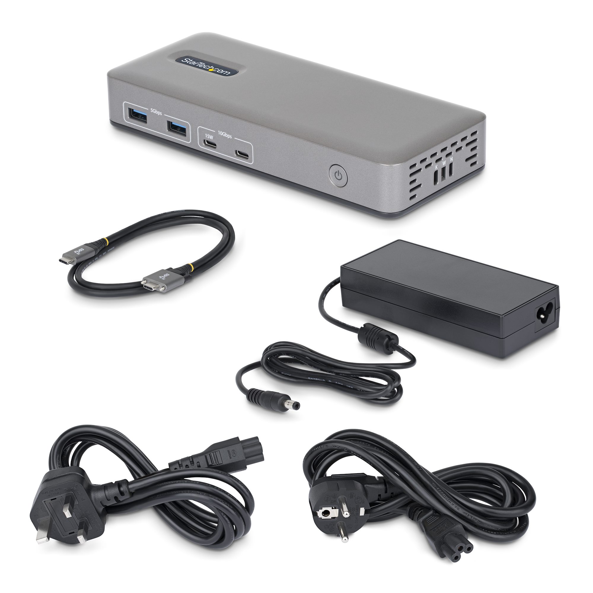 STARTECH.COM USB-C Dockingstation Dual 4K 60Hz DisplayPort MST Dock 100W Power Delivery Laptop-Ladung 1GbE treiberlos Windows