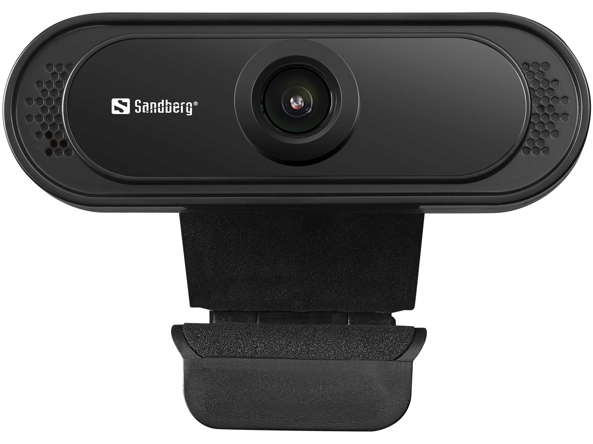 SANDBERG USB Webcam 1080P Saver. Keine Treiberinstallation. Mit Klemme fuer Bildschirm. Stereomikrofon eingebaut.