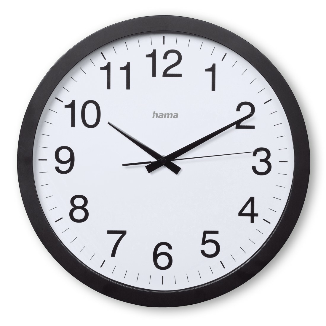 hama Wanduhr Aruba weiß schwarz Kunststoff, Ø 40,0 cm