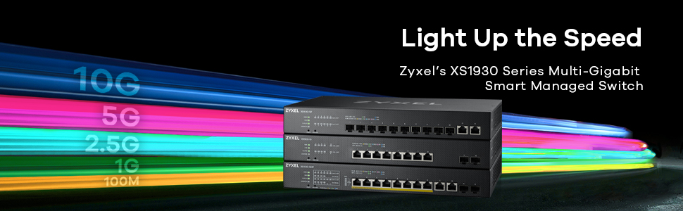 ZYXEL XS1930-10 8-port Multi-Gigabit Smart Managed Switch with 2 SFP+ Uplink