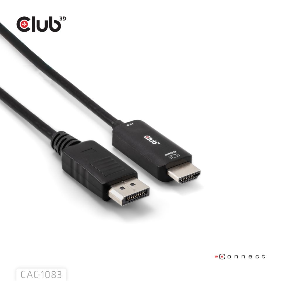 Club3D Kabel DisplayPort 1.4 > HDMI HDR 4K60Hz aktiv 2m retail