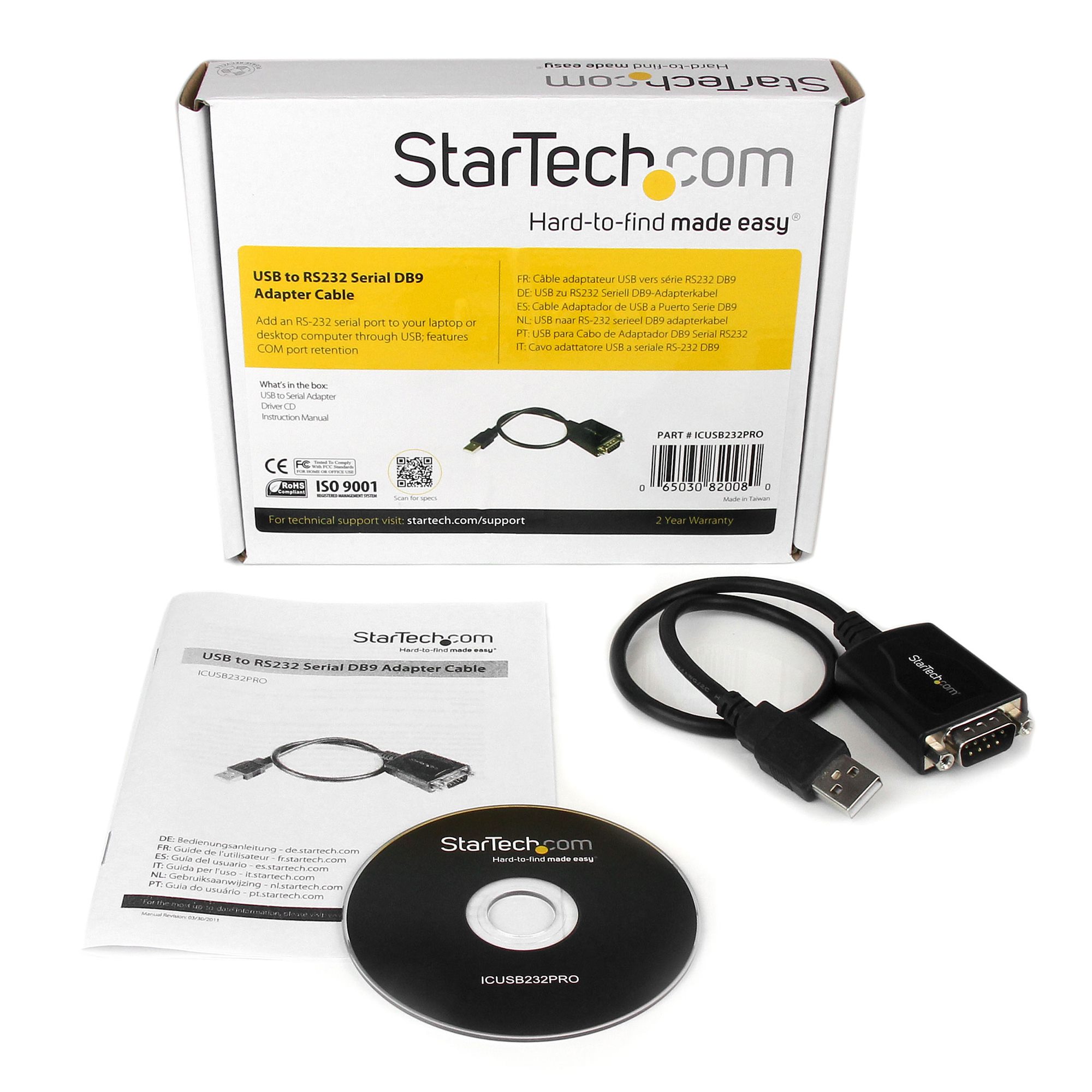STARTECH.COM ICUSB232PRO USB to RS-232 Adapter with COM Retention