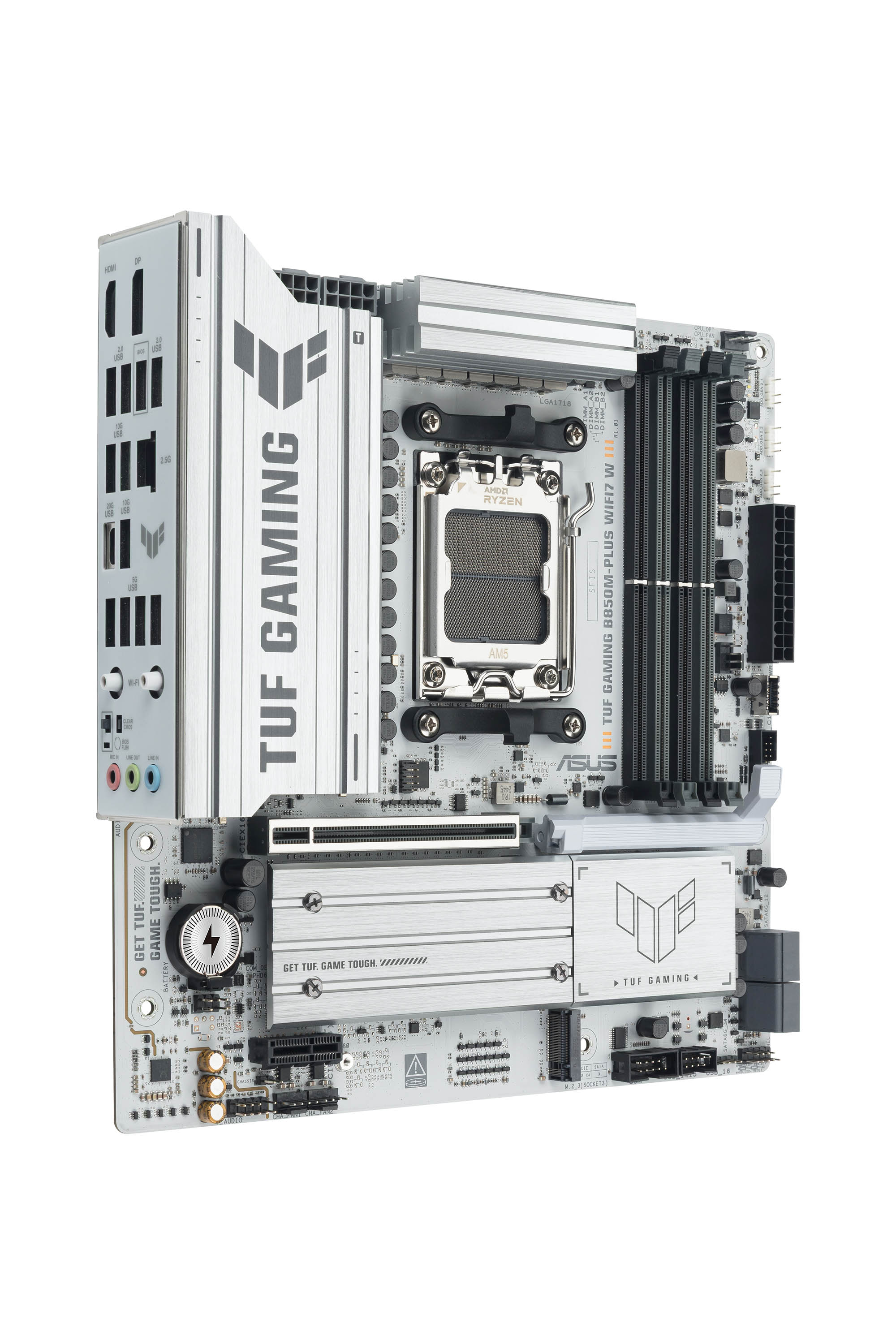 ASUS AMD TUF GAMING B850M-PLUS WIFI7 W Micro-ATX motherboard DDR5 PCIe 5.0 3xM.2 1xHDMI 1xDisplayPort