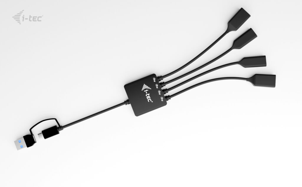 I-TEC USB-C/A CABLE HUB 4 PORTS USB-C/A TO 2X USB-C + 2X USB-A