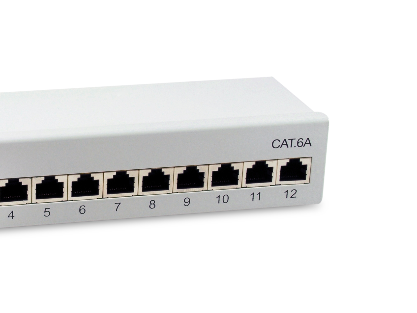 Equip Patchpanel 12xRJ45 Cat6a Desktop 500MHz RAL7035
