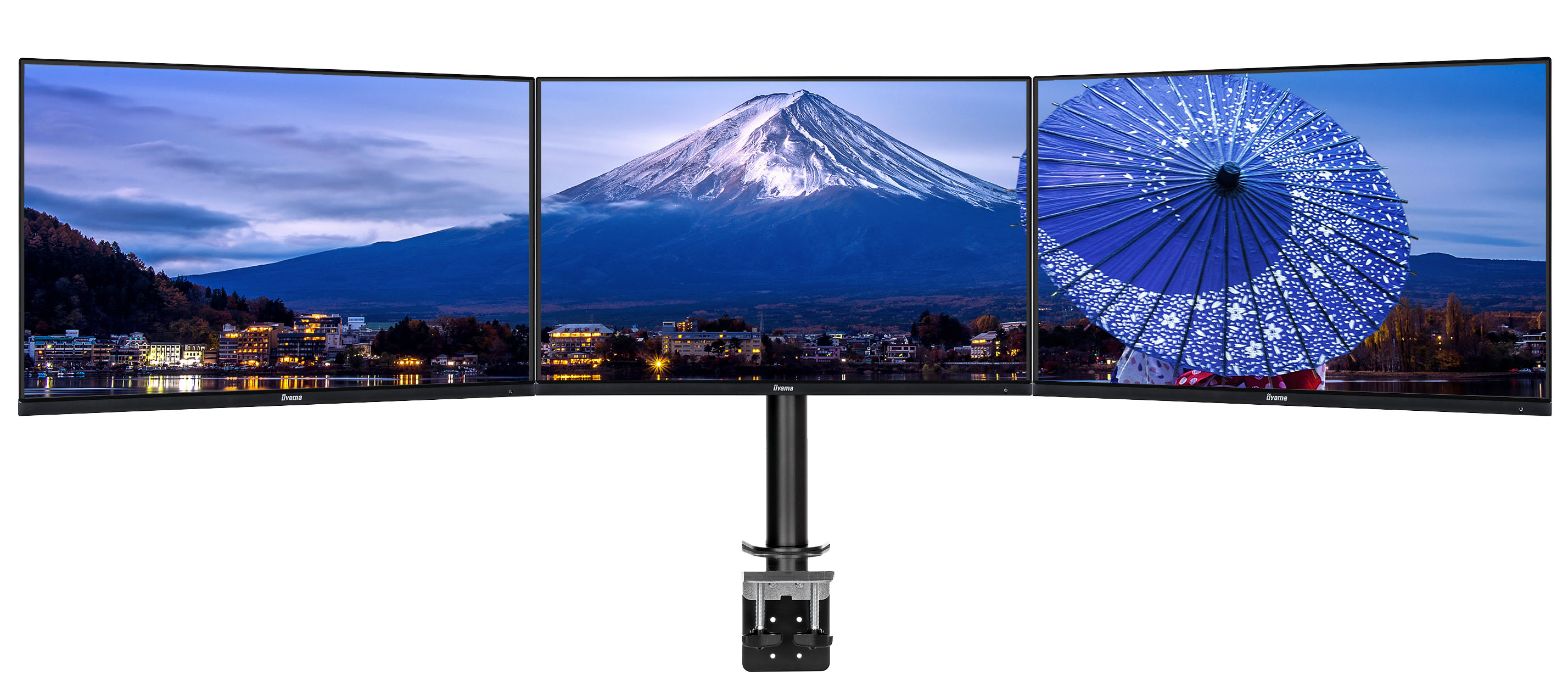 DS1003C-B1 TRIPLE DESKTOP ARM F/ 3 FLAT SCREENS 27IN 10KG