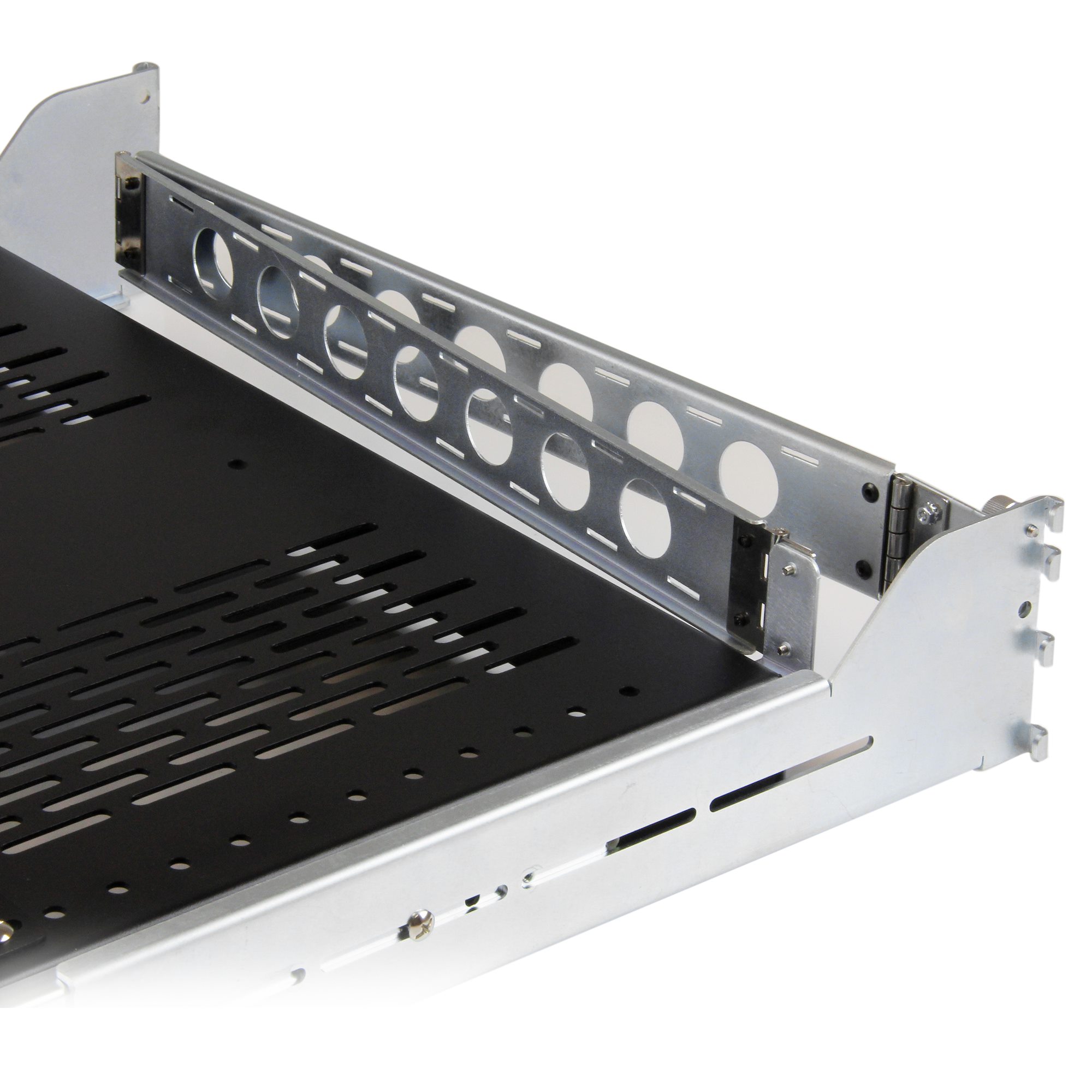 STARTECH.COM 2HE ausziehbarer belüfteter Fachboden für 19in Serverschrank mit Kabelführung / verstellbarer Montagetiefe bis 22,7 kg