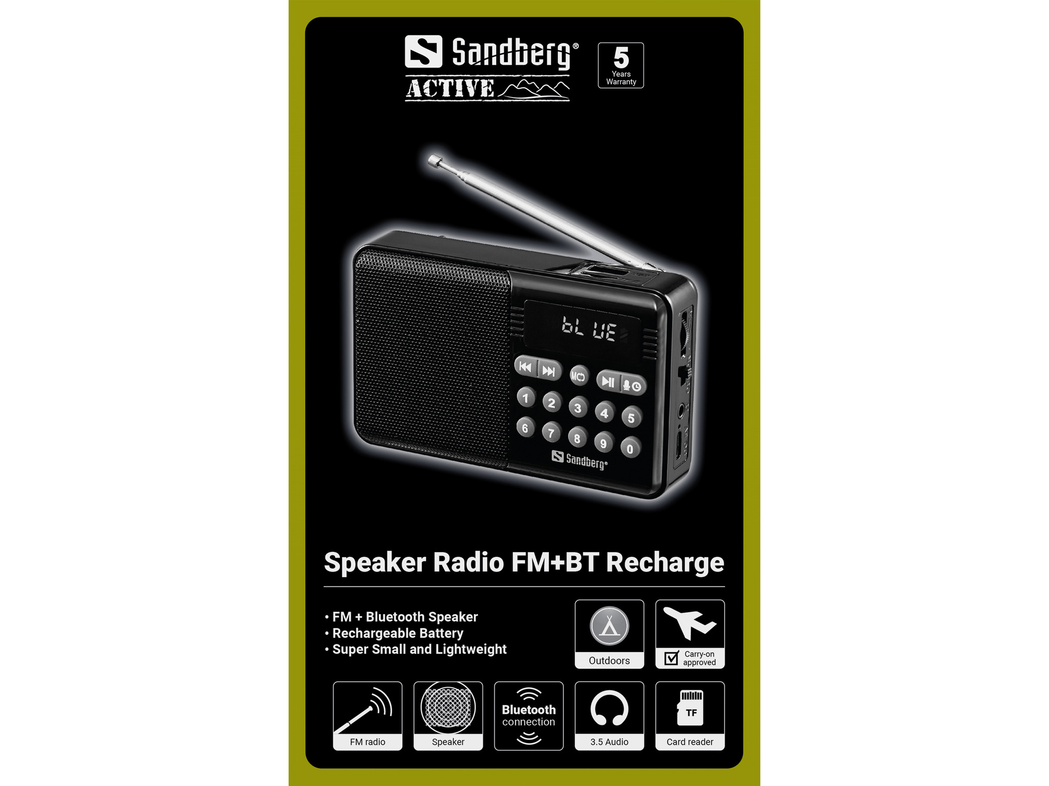 SANDBERG Speaker Radio FM+BT Recharge