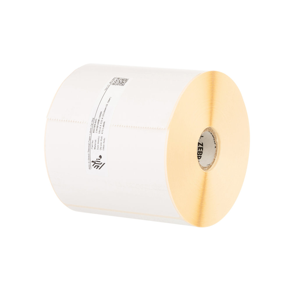 ZEBRA Etikettenrollen für Etikettendrucker 800284-605 weiß, 102,0 x 152,0 mm, 12 x 475 Etiketten