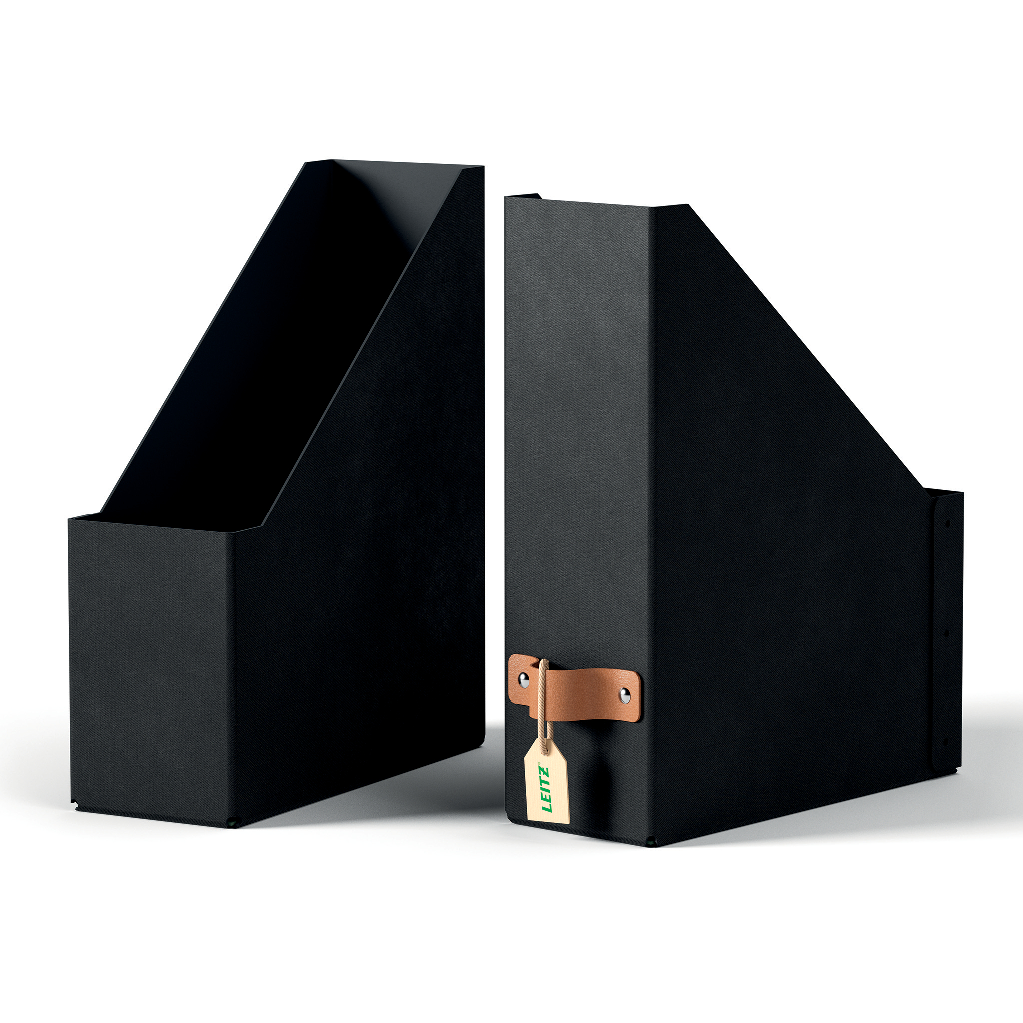 LEITZ Stehsammler Puro 24710095 schwarz Karton, DIN A4, 2 St.