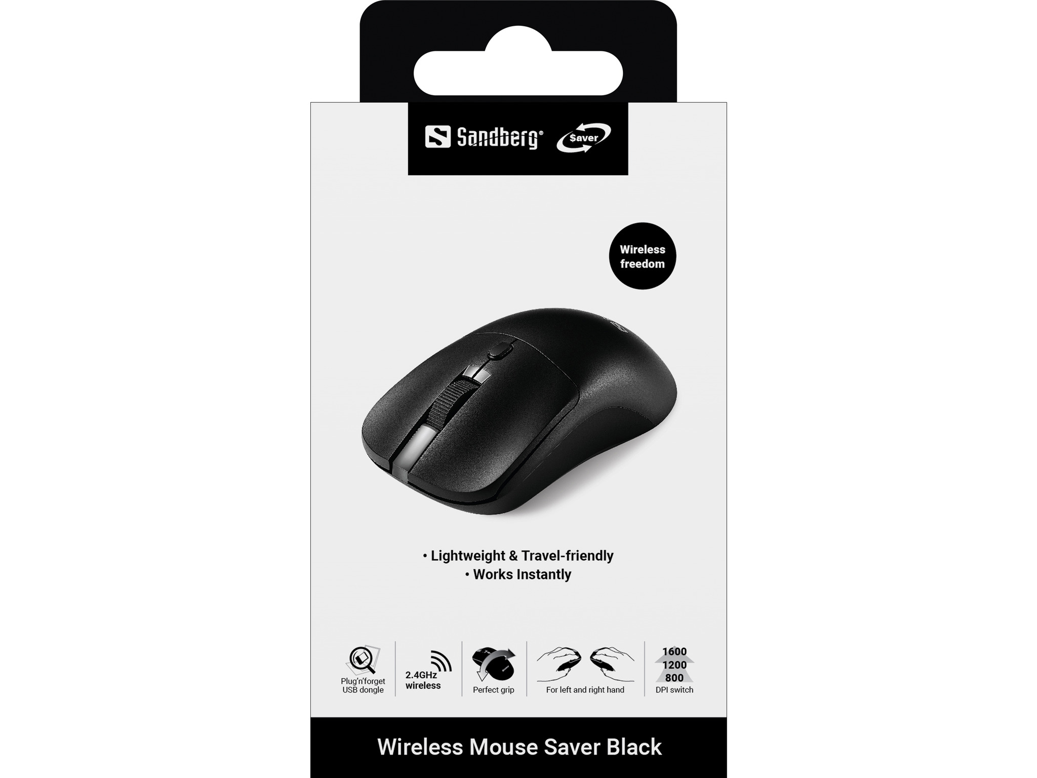 SANDBERG Wireless Mouse Saver Black