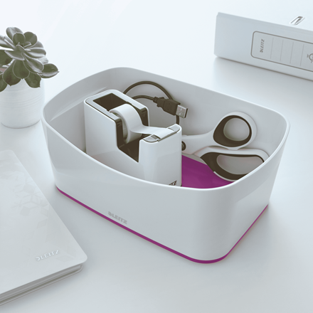 LEITZ Tischabroller WOW Duo Colour perlweiß/violett
