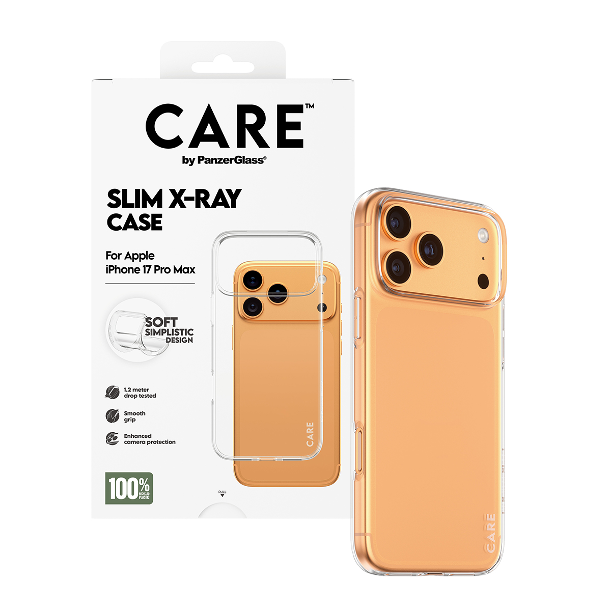 CARE BY FASHIONABLE CASE TRANSP X-RAY SOFT BASIC IPHONE 17 PRO M