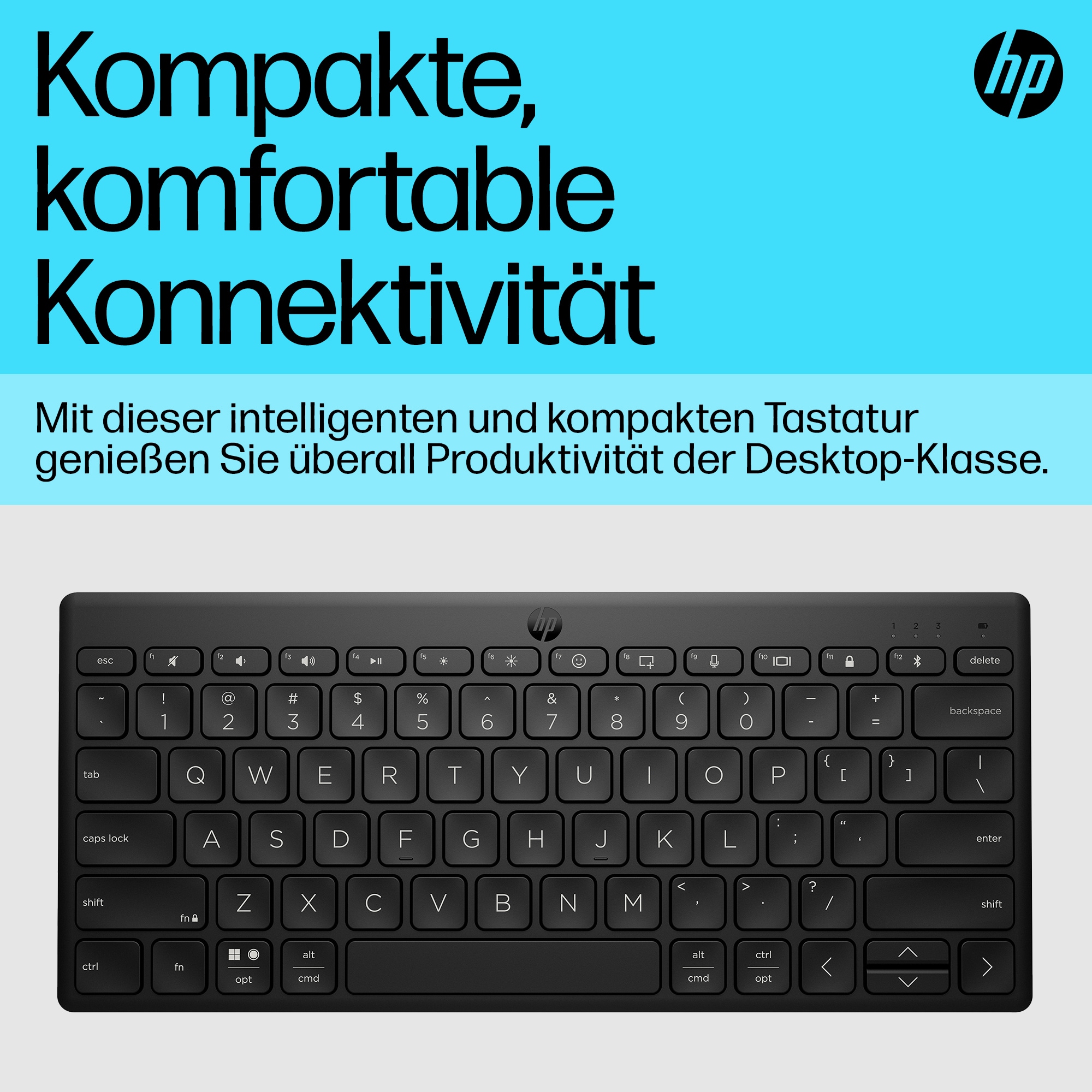 HP 350 BLK Compact Multi-Device Keyboard GR (P)