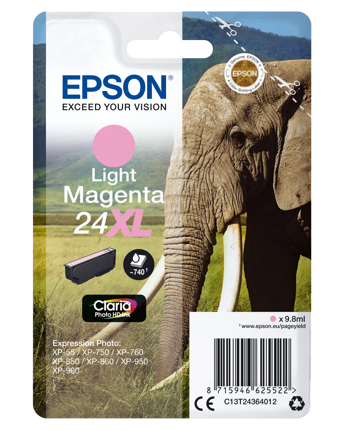 EPSON 24XL / T2436XL (Elefant) light magenta Druckerpatrone