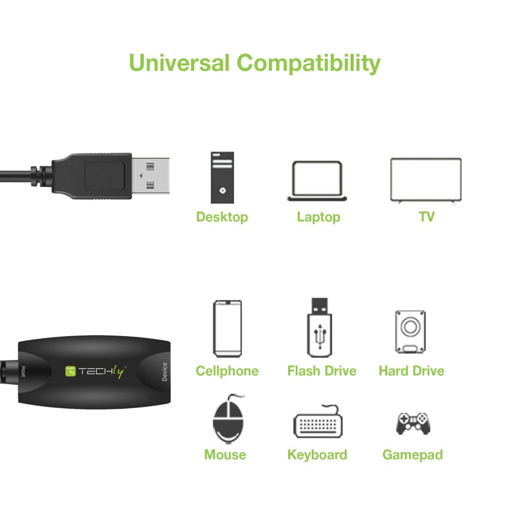 TECHLY USB 3.0 aktive Verlaengerung 5 Meter schwarz erweitert und verstaerkt das Signal
