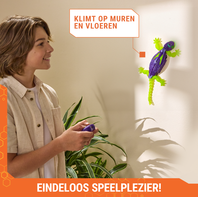 Hex Bots - Wandflitzer-Gecko Glow in the Dark, Spielfigur